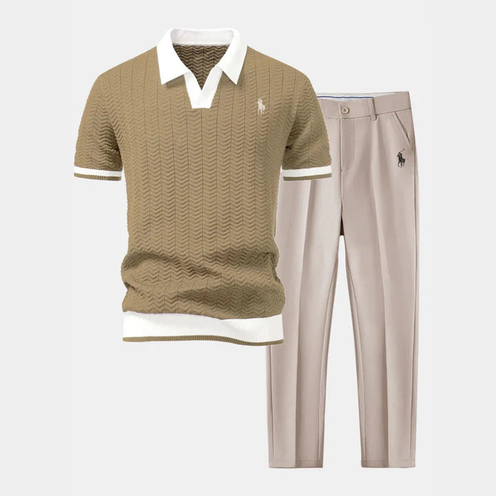 R&L™ Set – V-Neck Polo & Slim Tapered Pants