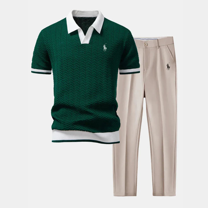 R&L™ Set – V-Neck Polo & Slim Tapered Pants