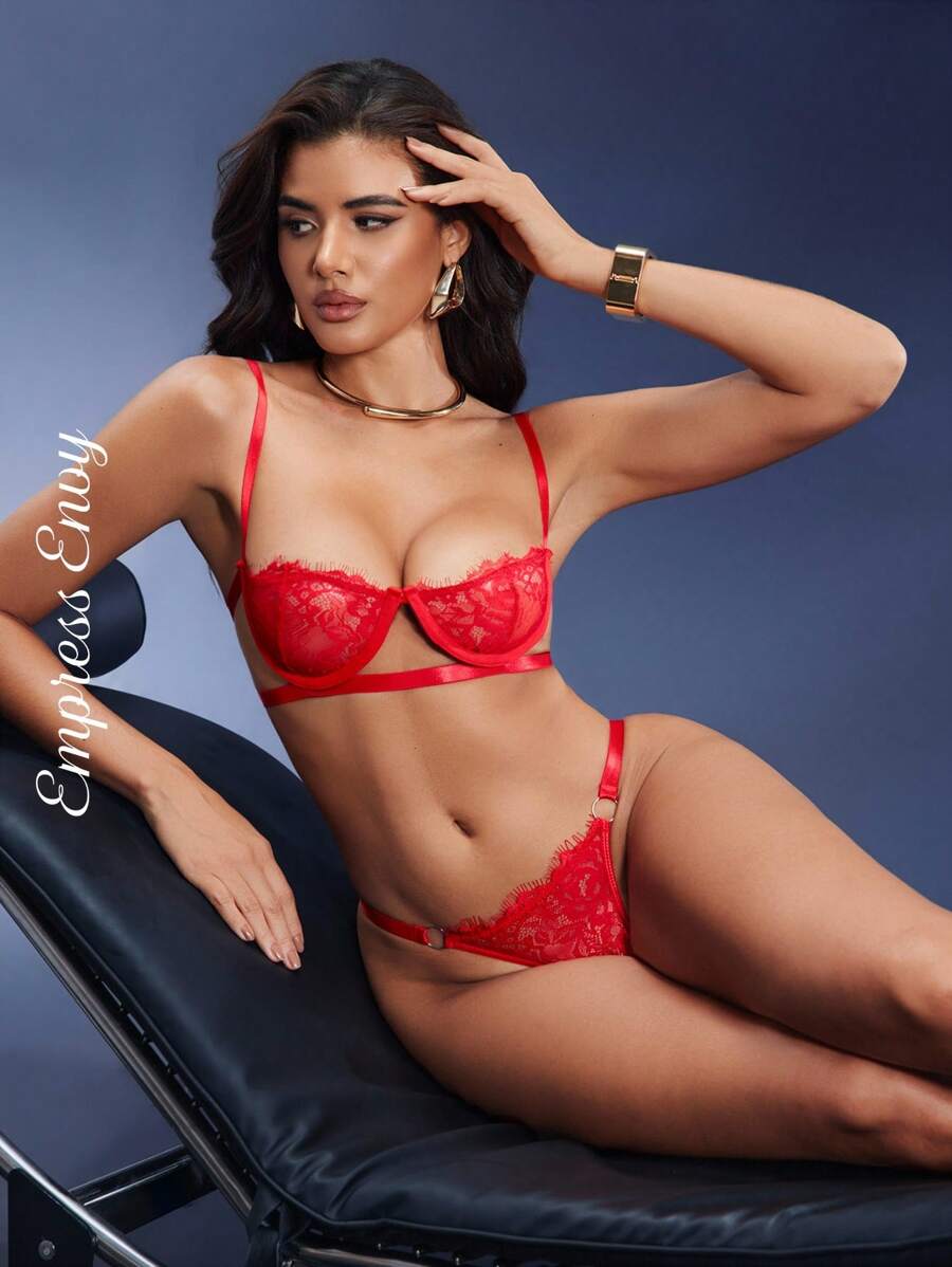 Floral Lace Underwire Lingerie Set – Bra & Panty