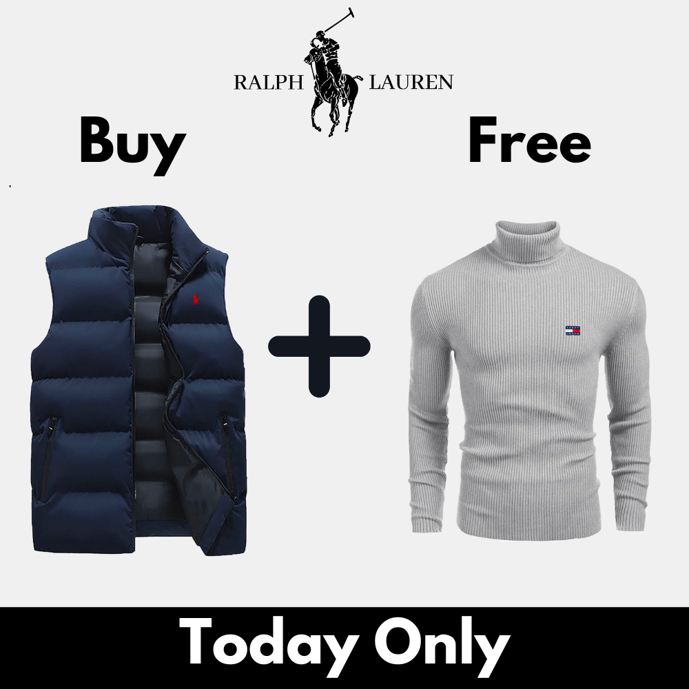 Premium Down Vest + FREE Turtleneck Sweater (CLEARANCE SPECIAL)