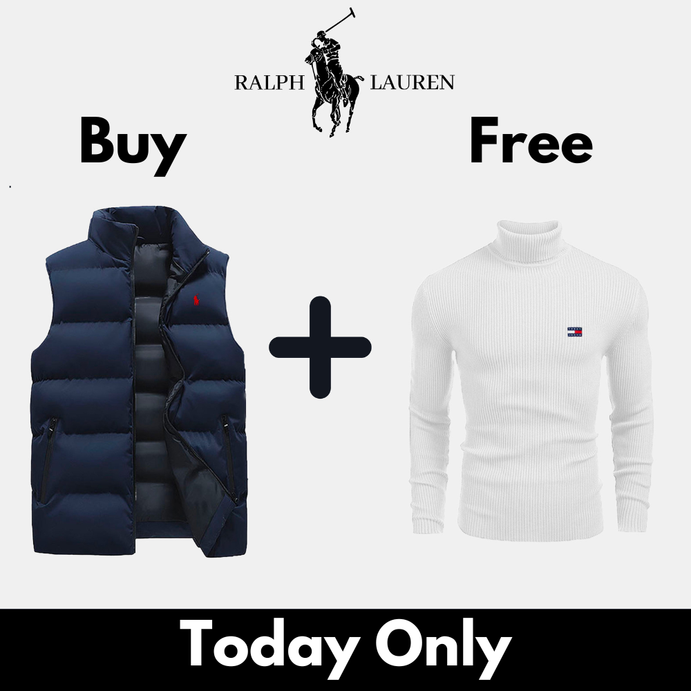 Premium Down Vest + FREE Turtleneck Sweater (CLEARANCE SPECIAL)