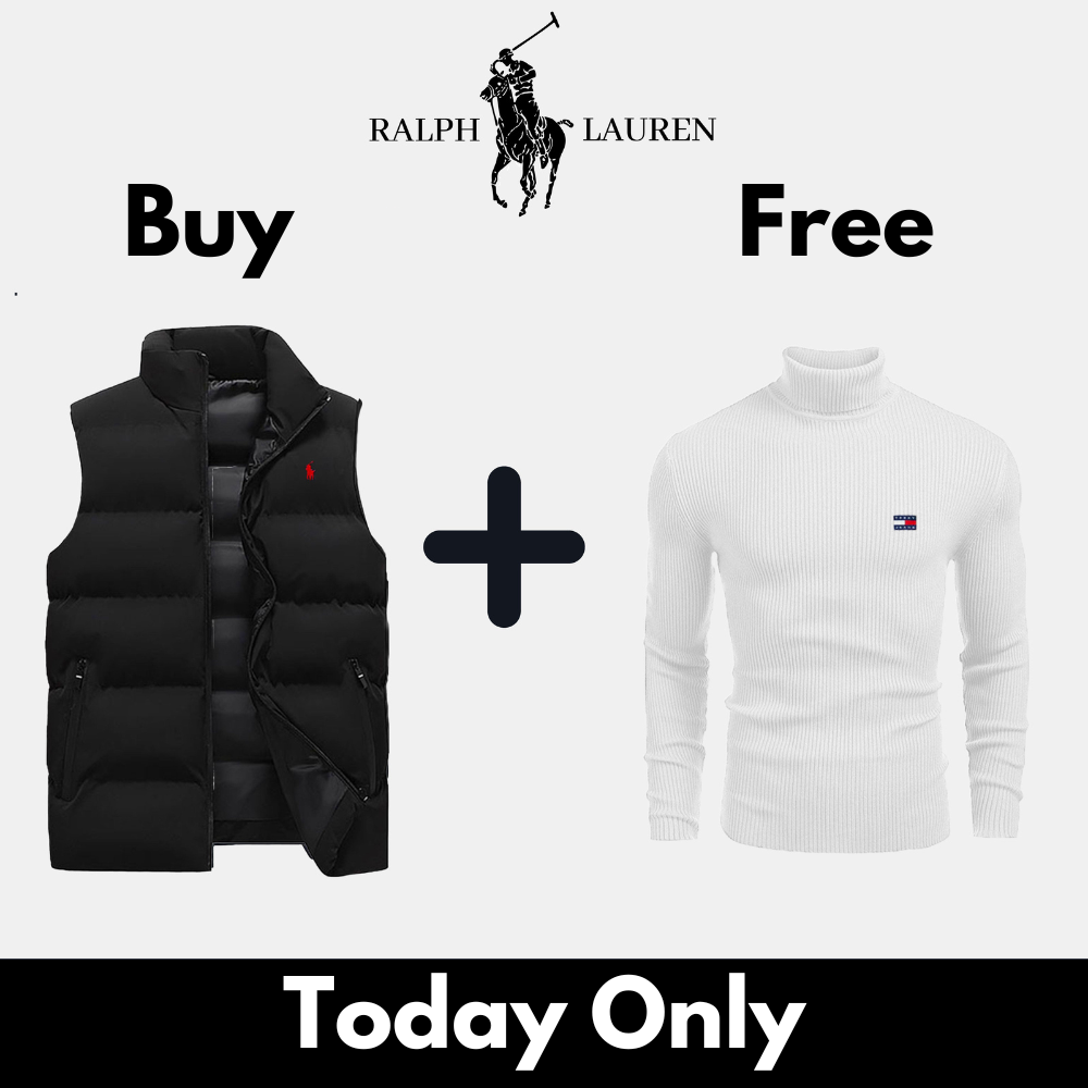 Premium Down Vest + FREE Turtleneck Sweater (CLEARANCE SPECIAL)