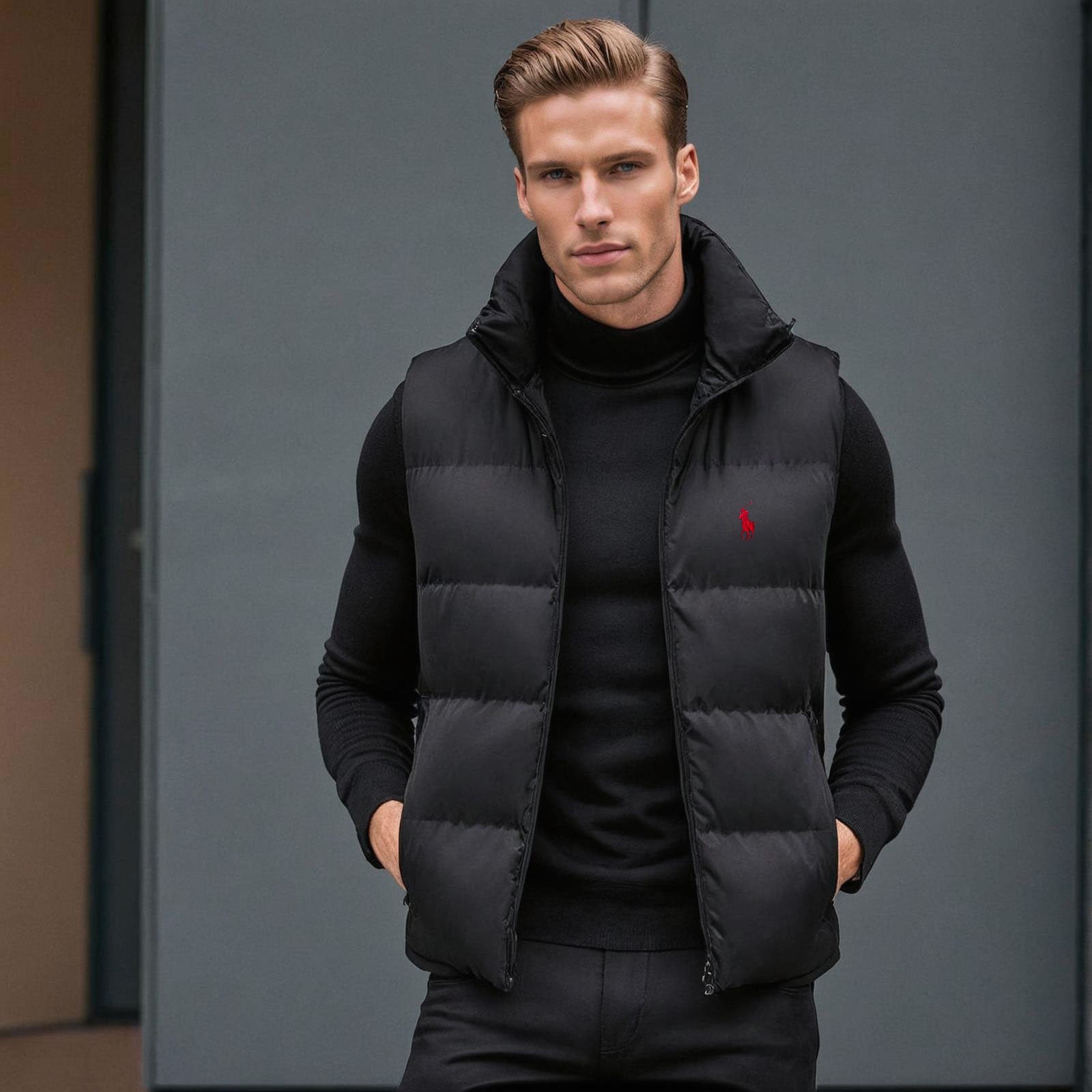 Premium Down Vest + FREE Turtleneck Sweater (CLEARANCE SPECIAL)